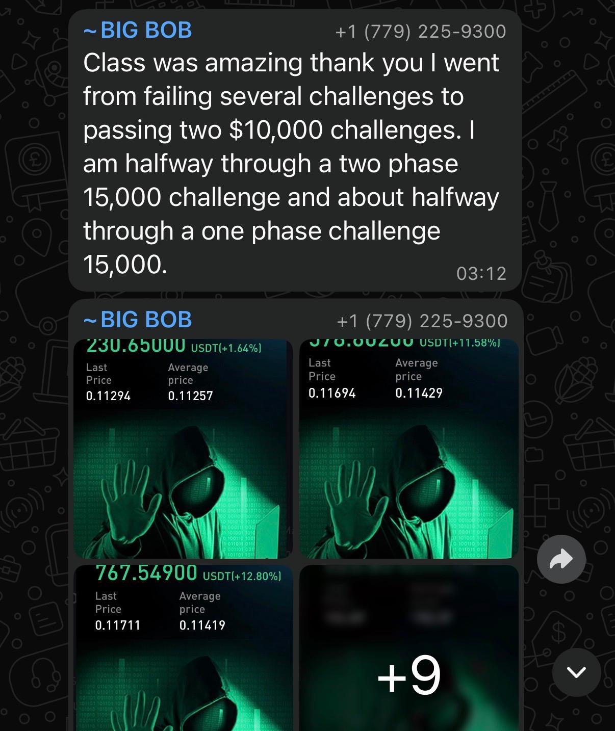 Big Bob: went from failing several challenges to passing two $10,000 challenges